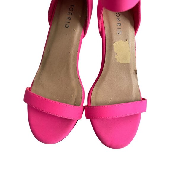 TORRID Pink Ankle Strap Sandals Heels Size 8 Wide - Picture 11 of 13
